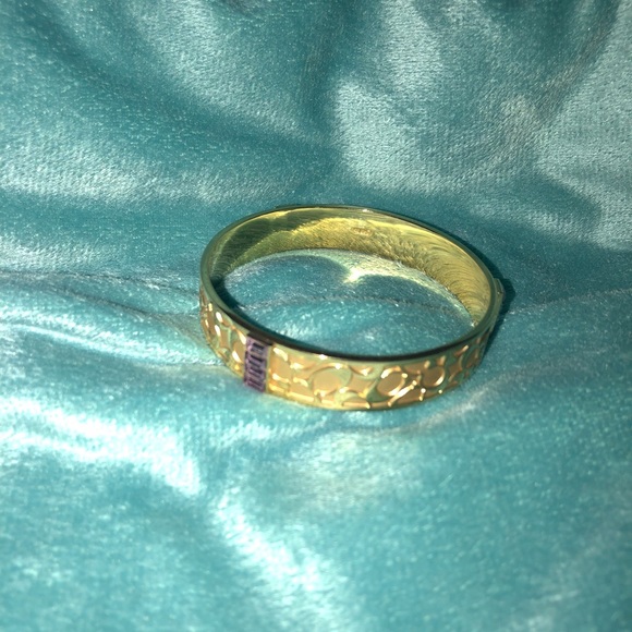 Coach Bangle Gold Tone Bracelet - Picture 4 of 4